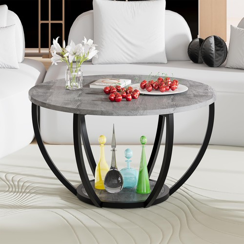 Round coffee table wooden - round,