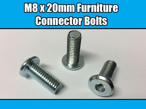 20mm furniture connector - m8, x