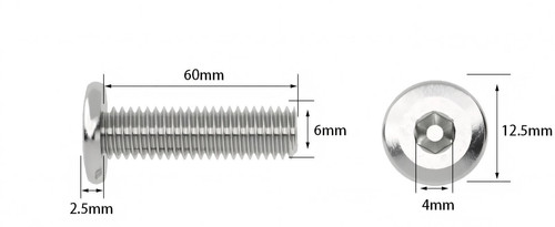 Stainless steel x 60mm - 40,