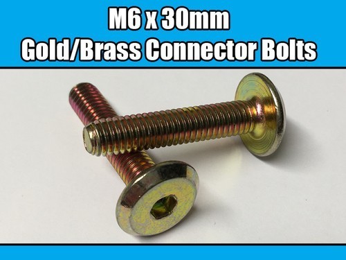30mm gold brass - m6,