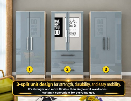 Modern door mirrored - modern,