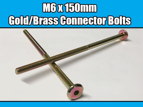 150mm gold brass yellow - m6,